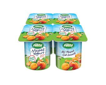 Sütaş Fruit Yogurt - Peach Apricot 4x115 gr