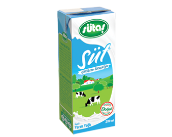 Sütaş 200 ml Semi Skimmed Milk