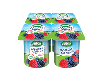 Sütaş Fruit Yogurt - Forest Fruits 4x115 gr