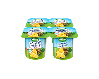 Sütaş Fruit Yogurt - Pineapple 4x115 gr