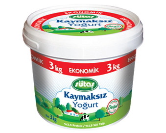 Sütaş Semi-Fat Set Yogurt 3 kg